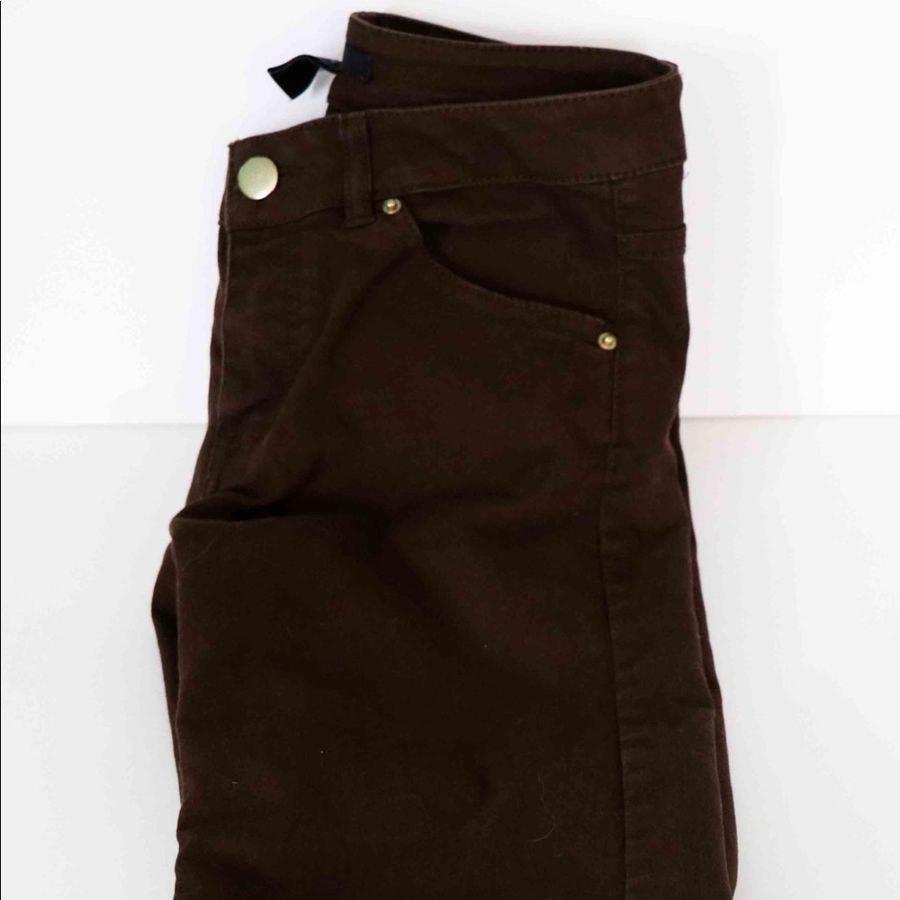 Brown skinny jeans